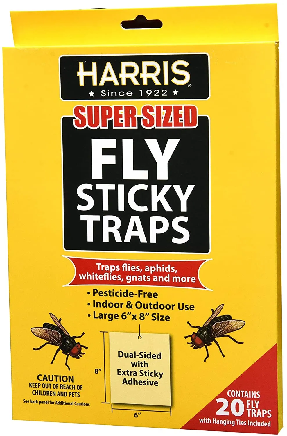 Harris Super Sized Fly Sticky Traps (20 Pack)