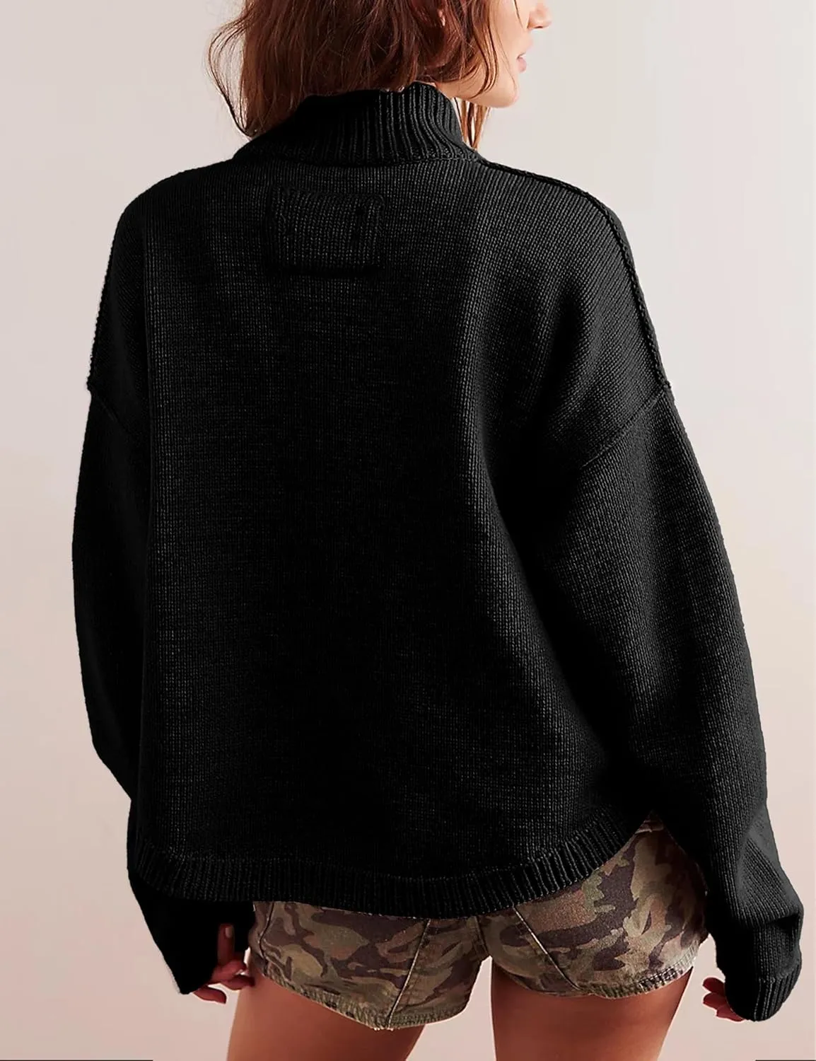 hathne Cardigan Sweaters for Women Trendy Oversized Open Front Button Short Cardigan Jackets Fall Winter