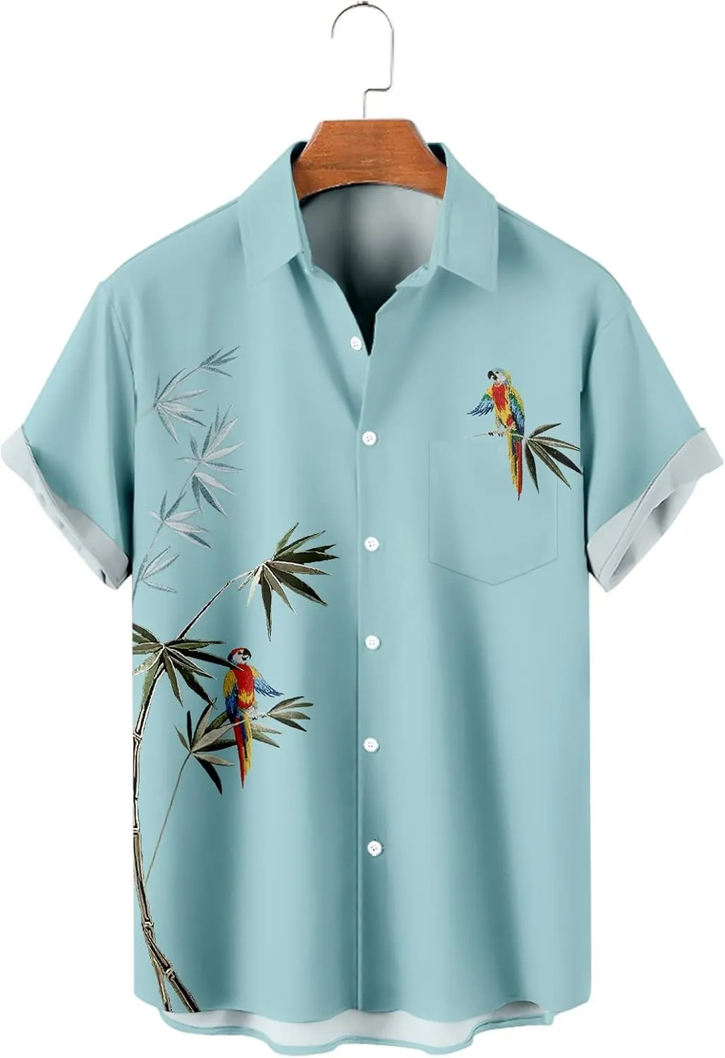 Hawaiian Shirts for Men Button Down Vintage Casual Short Sleeve Fashion Breathable Tropical Beach Tops