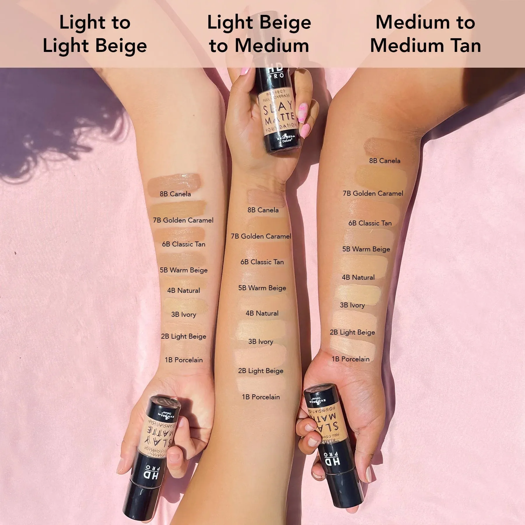 HD Pro Slay Matte Foundation Set   Free Testers (48 units)