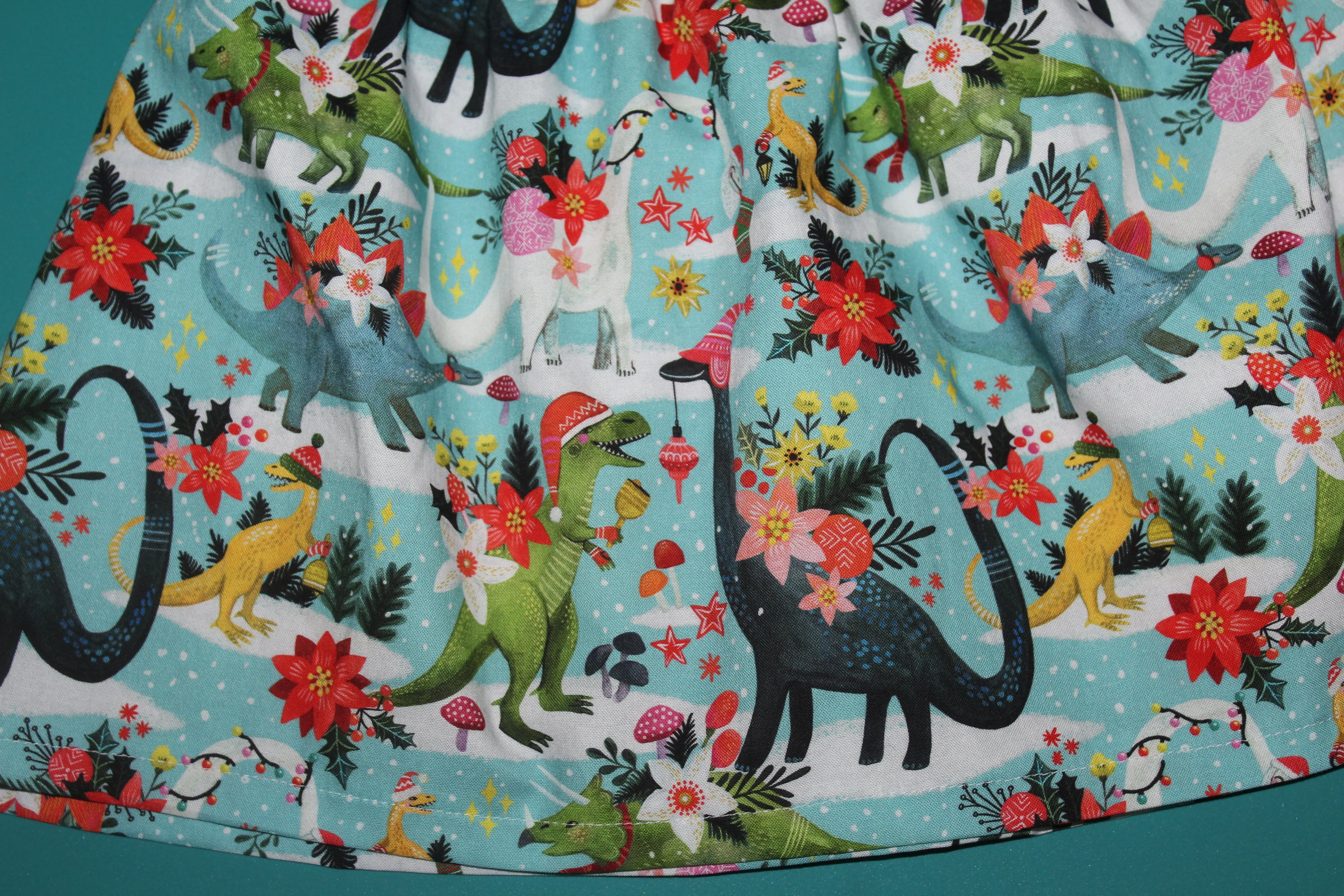 Holiday Dino Bubble Skirt
