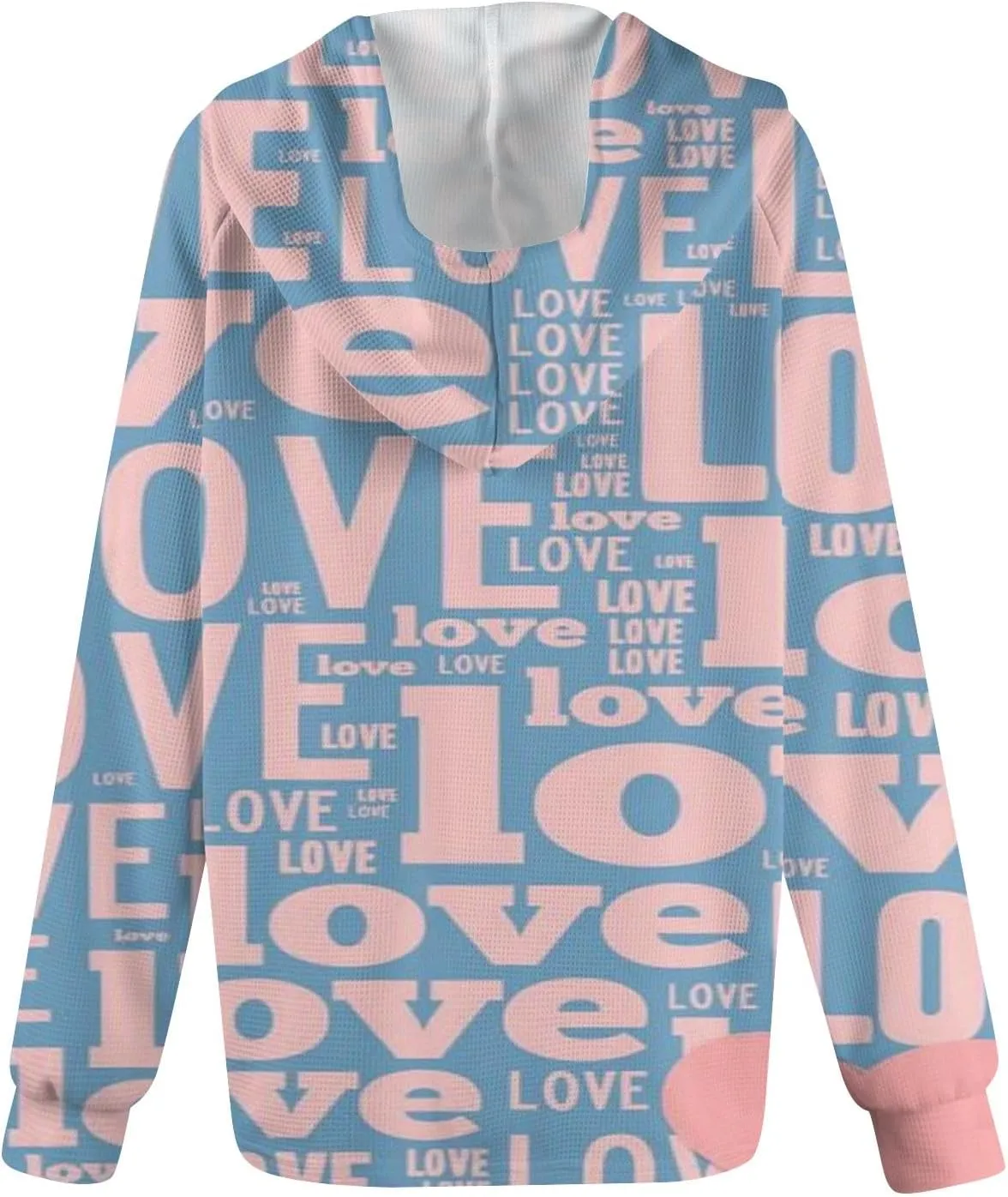 Hoodies For Women Trendy Long Sleeve V Neck Buttons Shirts Fashion Pullover Waffle Kint Tops Oversized Sweatshirts