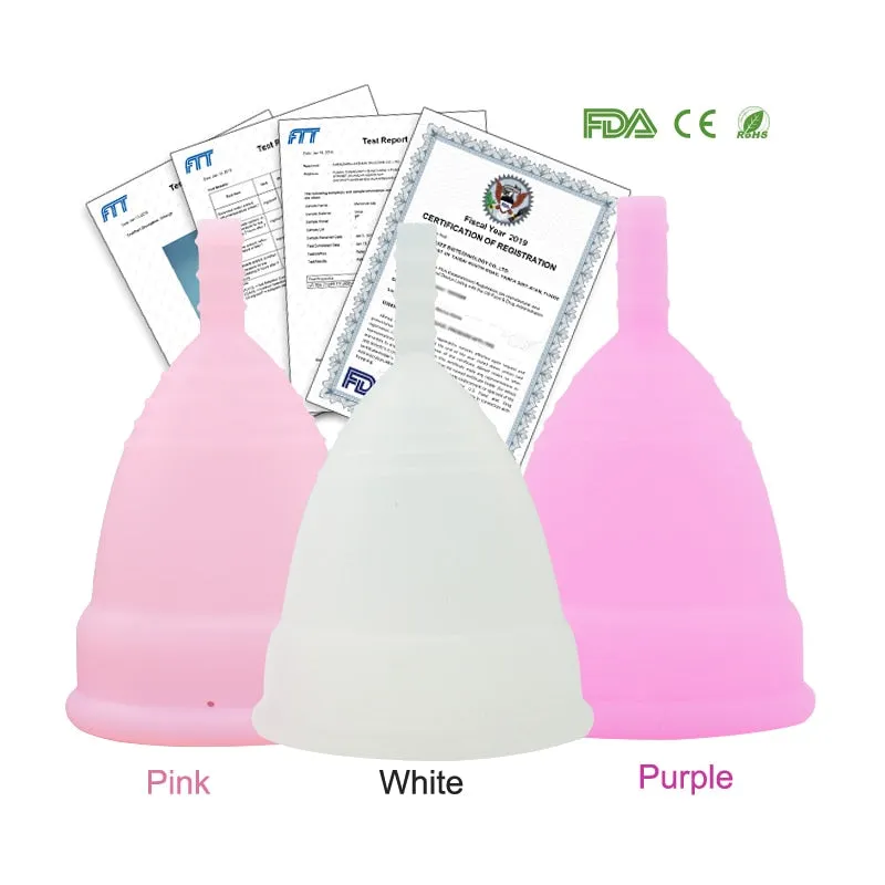 Hot Sale Menstrual cup for Women Feminine hygiene Medical 100% silicone Cup Menstrual reusable lady cup copa menstrual than pads