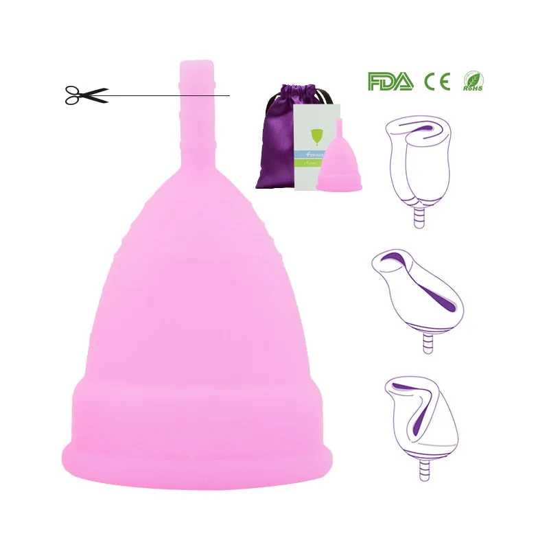 Hot Sale Menstrual cup for Women Feminine hygiene Medical 100% silicone Cup Menstrual reusable lady cup copa menstrual than pads