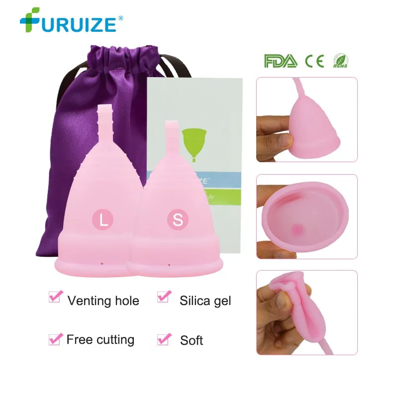 Hot Sale Menstrual cup for Women Feminine hygiene Medical 100% silicone Cup Menstrual reusable lady cup copa menstrual than pads