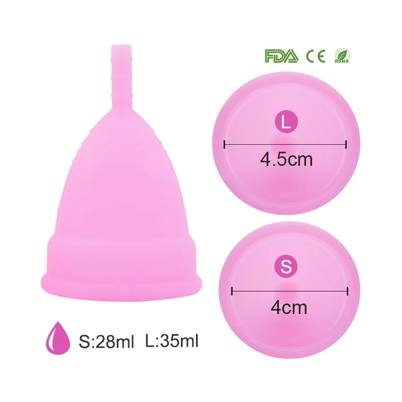 Hot Sale Menstrual cup for Women Feminine hygiene Medical 100% silicone Cup Menstrual reusable lady cup copa menstrual than pads