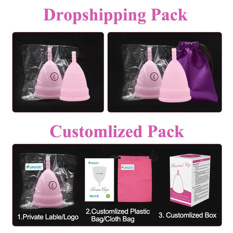 Hot Sale Menstrual cup for Women Feminine hygiene Medical 100% silicone Cup Menstrual reusable lady cup copa menstrual than pads