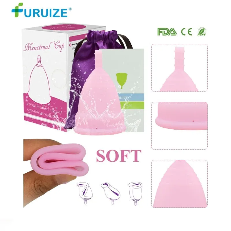 Hot Sale Menstrual cup for Women Feminine hygiene Medical 100% silicone Cup Menstrual reusable lady cup copa menstrual than pads