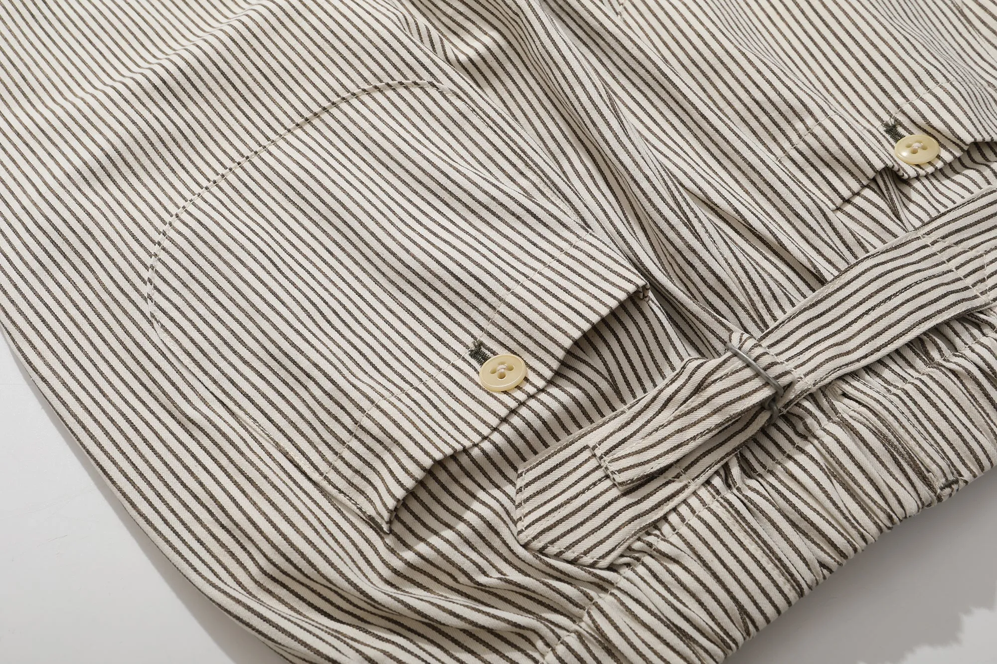 Incense Harbour Tuck Pants - 2mm Brown Stripe