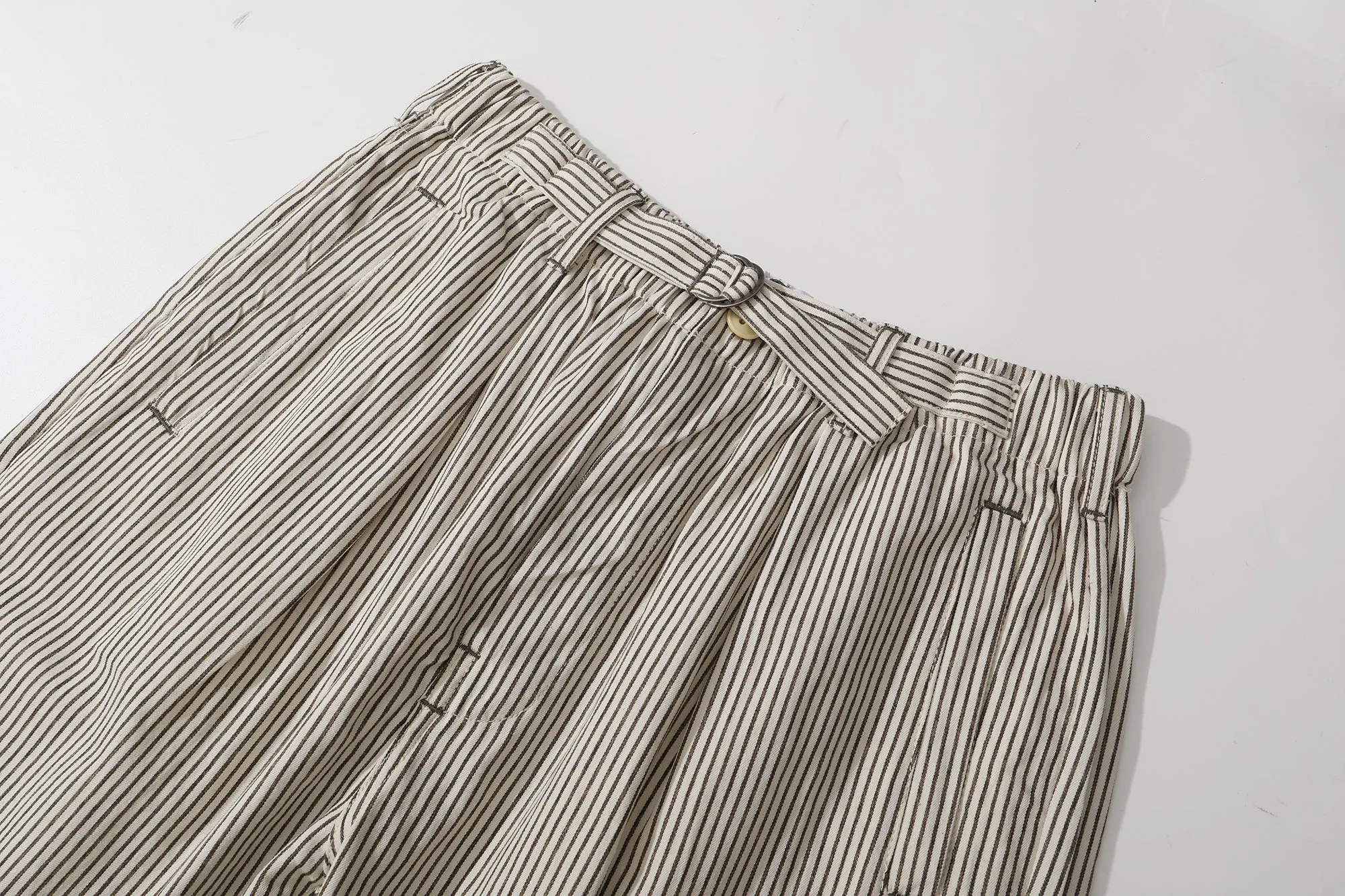 Incense Harbour Tuck Pants - 2mm Brown Stripe