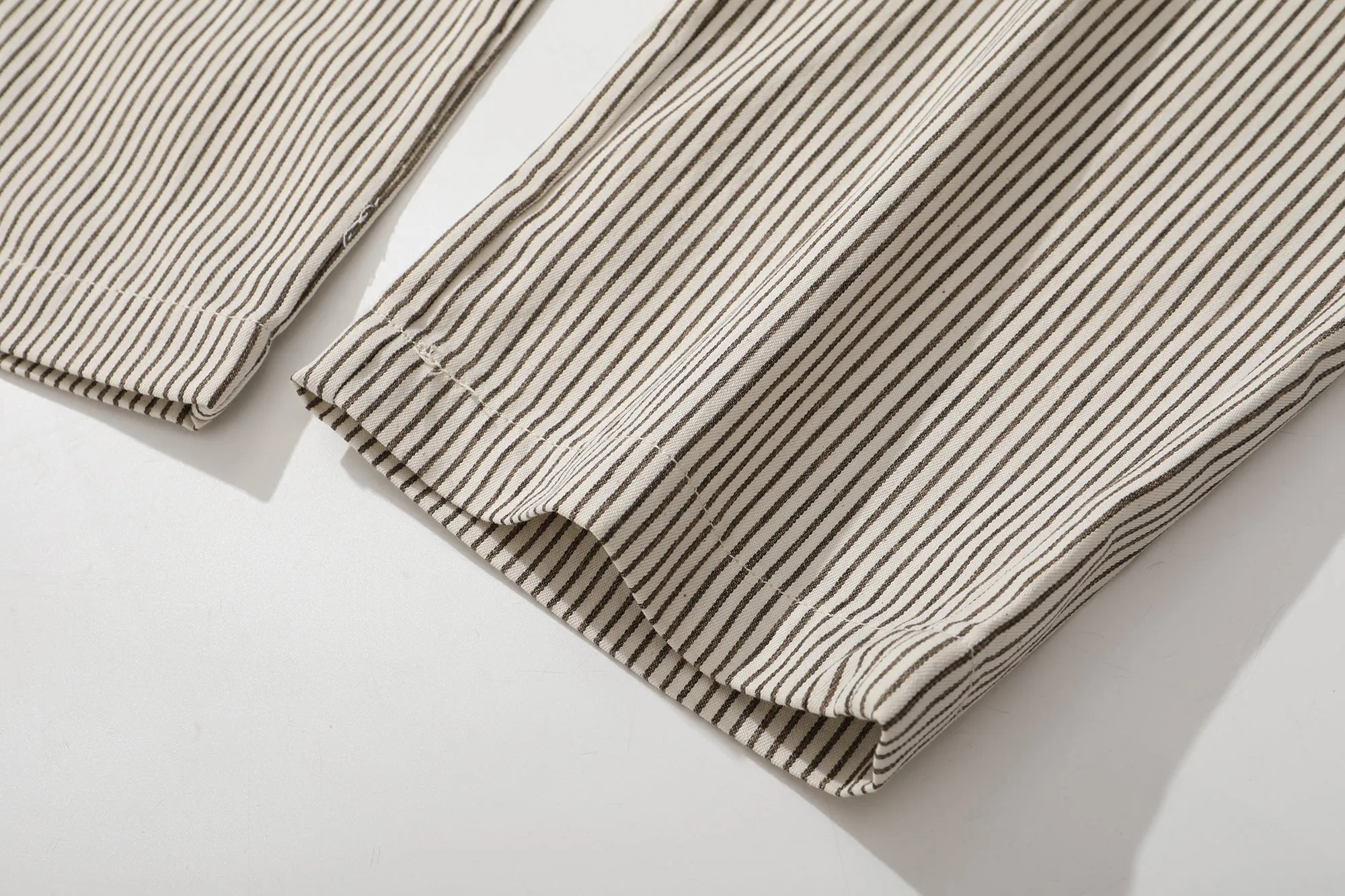 Incense Harbour Tuck Pants - 2mm Brown Stripe