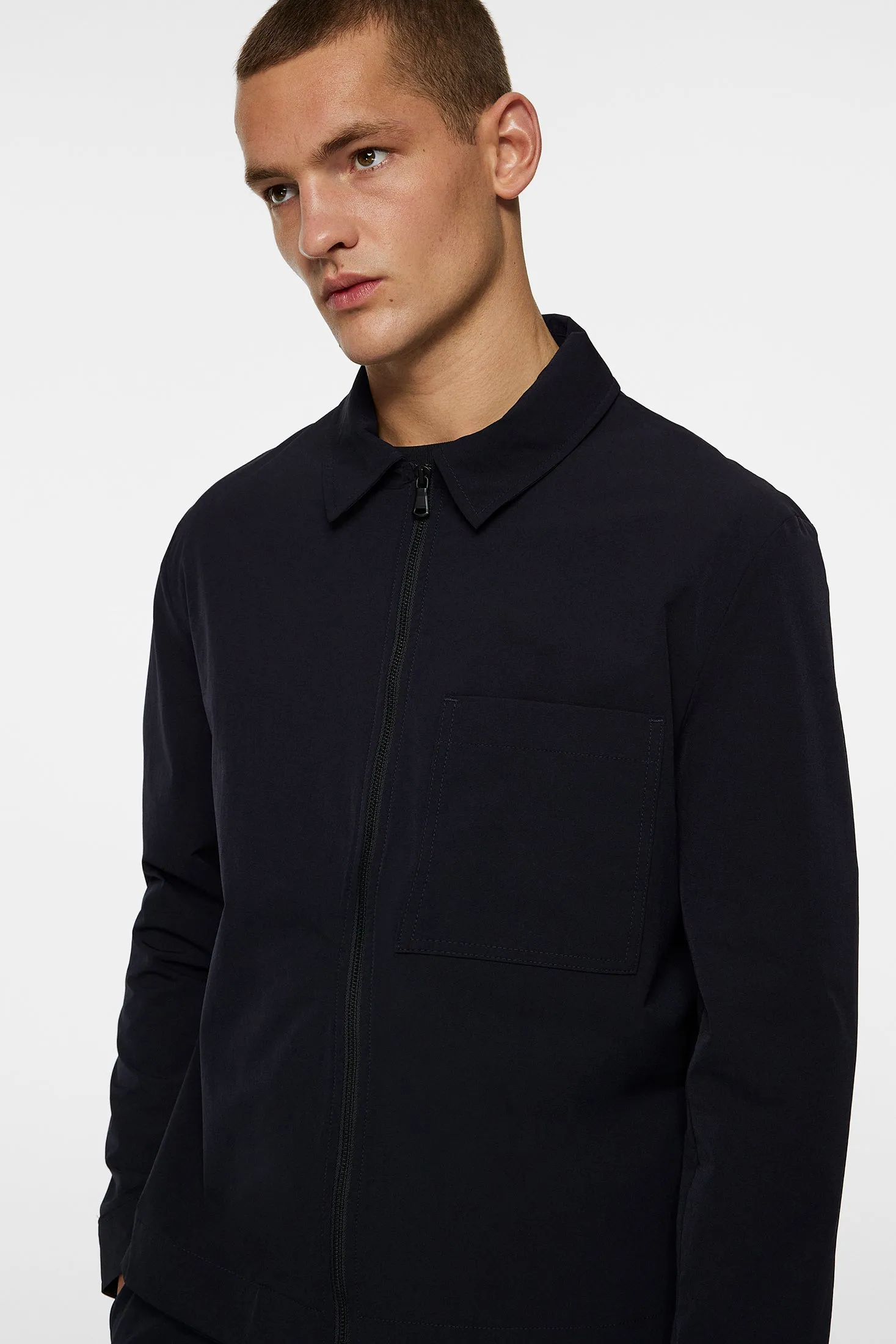 Jake Zipped Overshirt / JL Navy