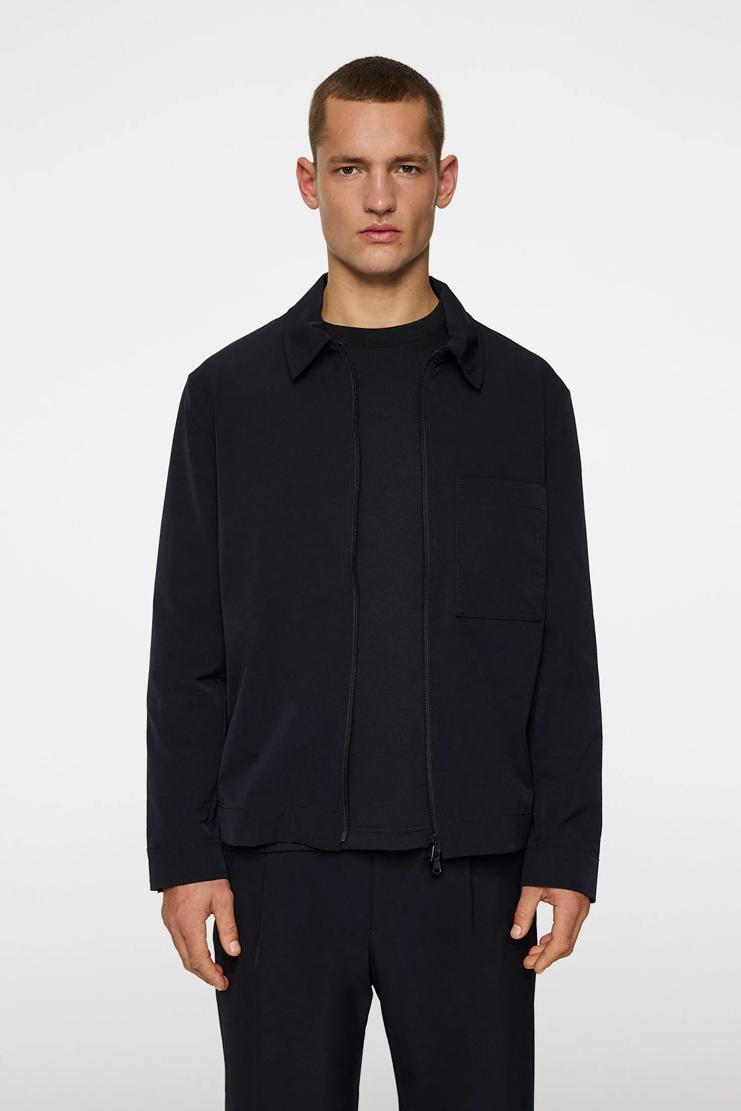 Jake Zipped Overshirt / JL Navy