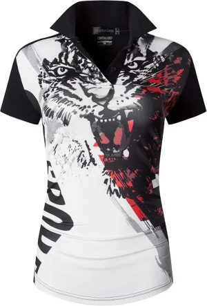jeansian Women's Sport Polo Tee Shirts T-Shirts Tshirt Tops Poloshirt Golf Tennis Bowling Jersey Quick Dry SWT251