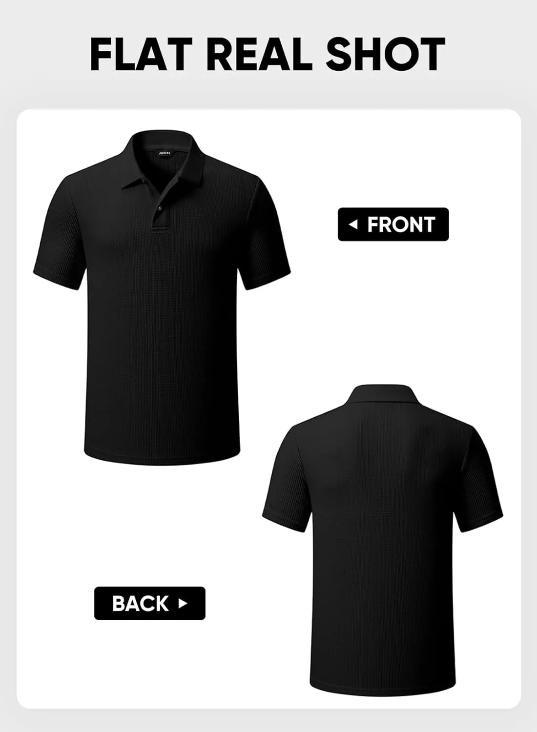 JMIERR Men's Waffle Polo Shirts Summer Casual Short Sleeve T-Shirt Button Up Solid Color Henley Shirts