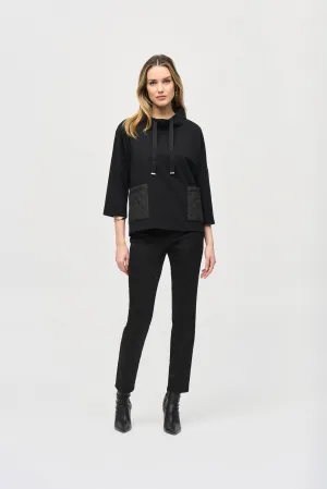 Joseph Ribkoff Women's Heavy Knit Cowl Collar Boxy Top