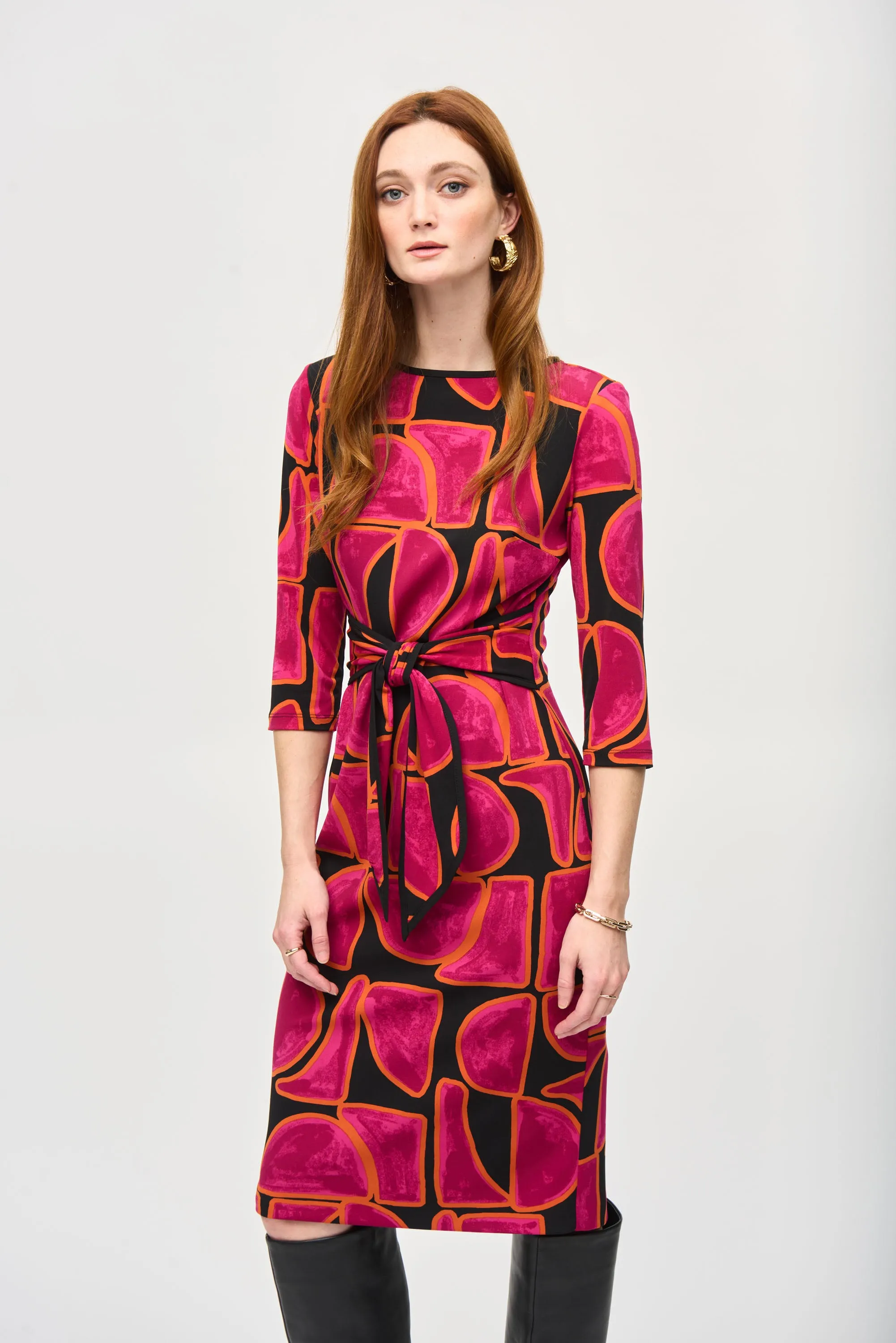 Joseph Ribkoff Women's Silky Knit Abstract Print Sheath Dress