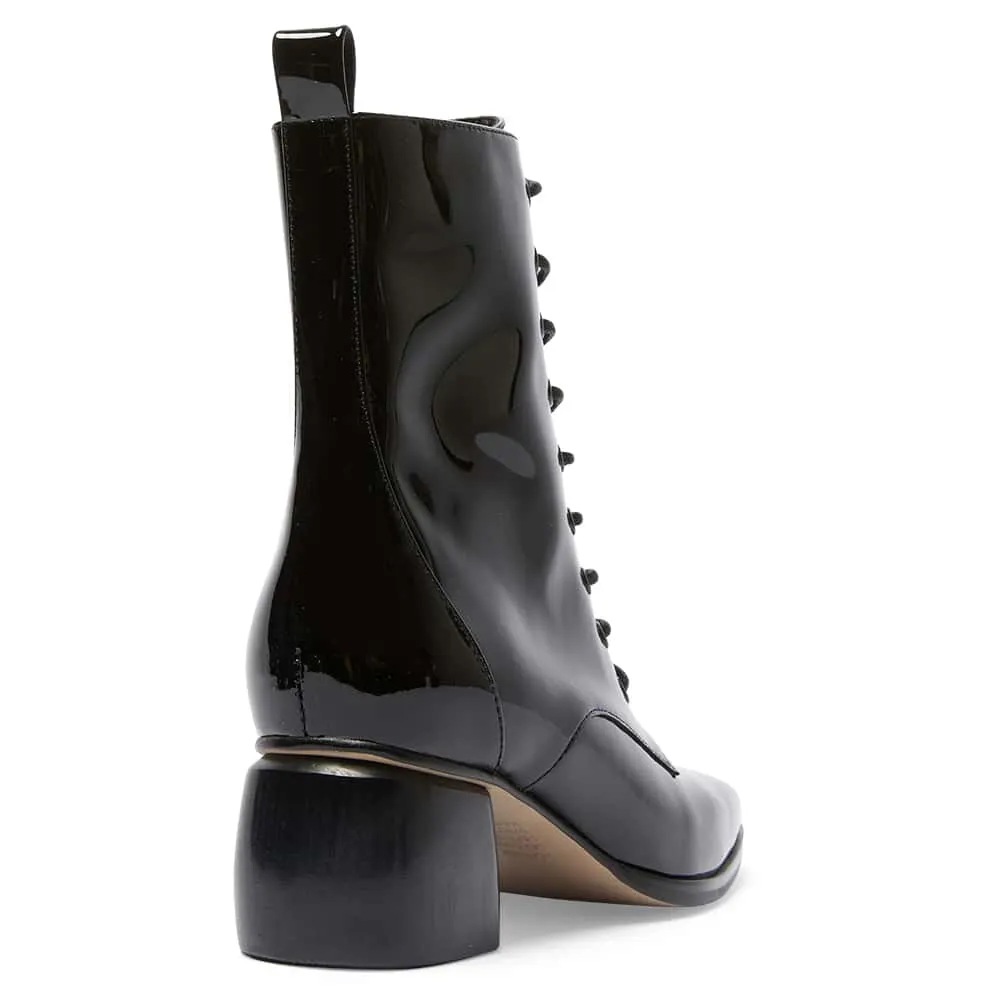 Journey Boot in Black Patent