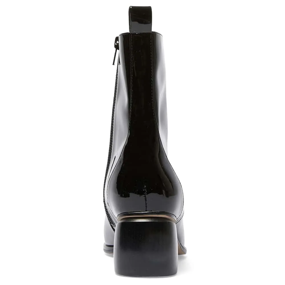 Journey Boot in Black Patent