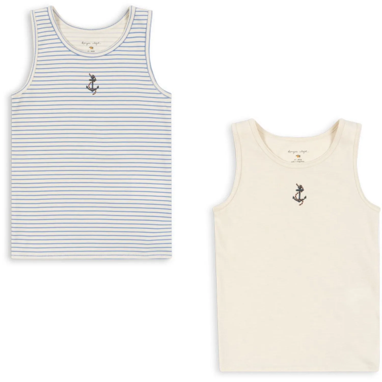 Konges Sløjd Stripe Provence Mix Basic 2 Pack Tanktop Gots