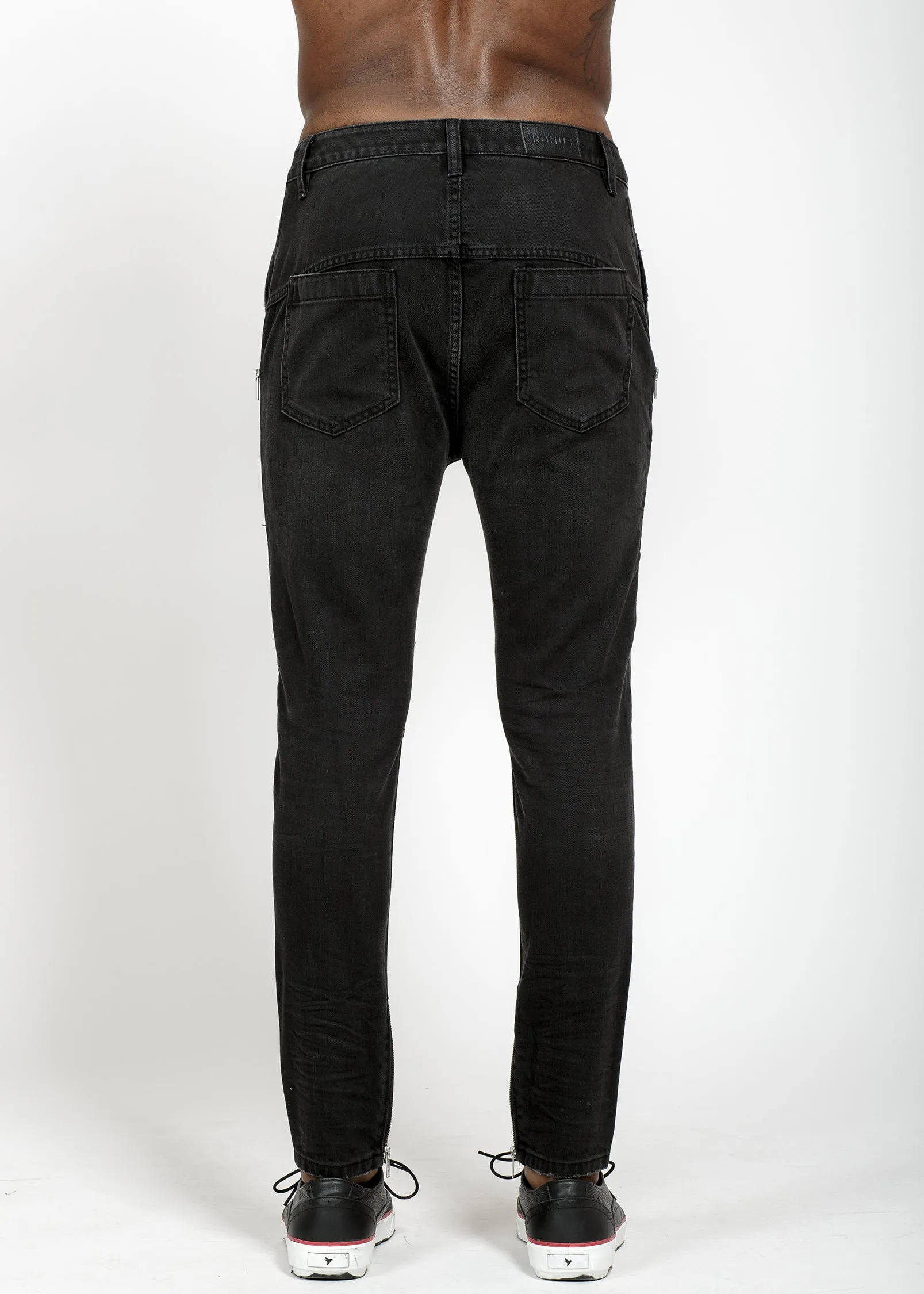 Konus Men's Double Entry Pocket Denim in Black