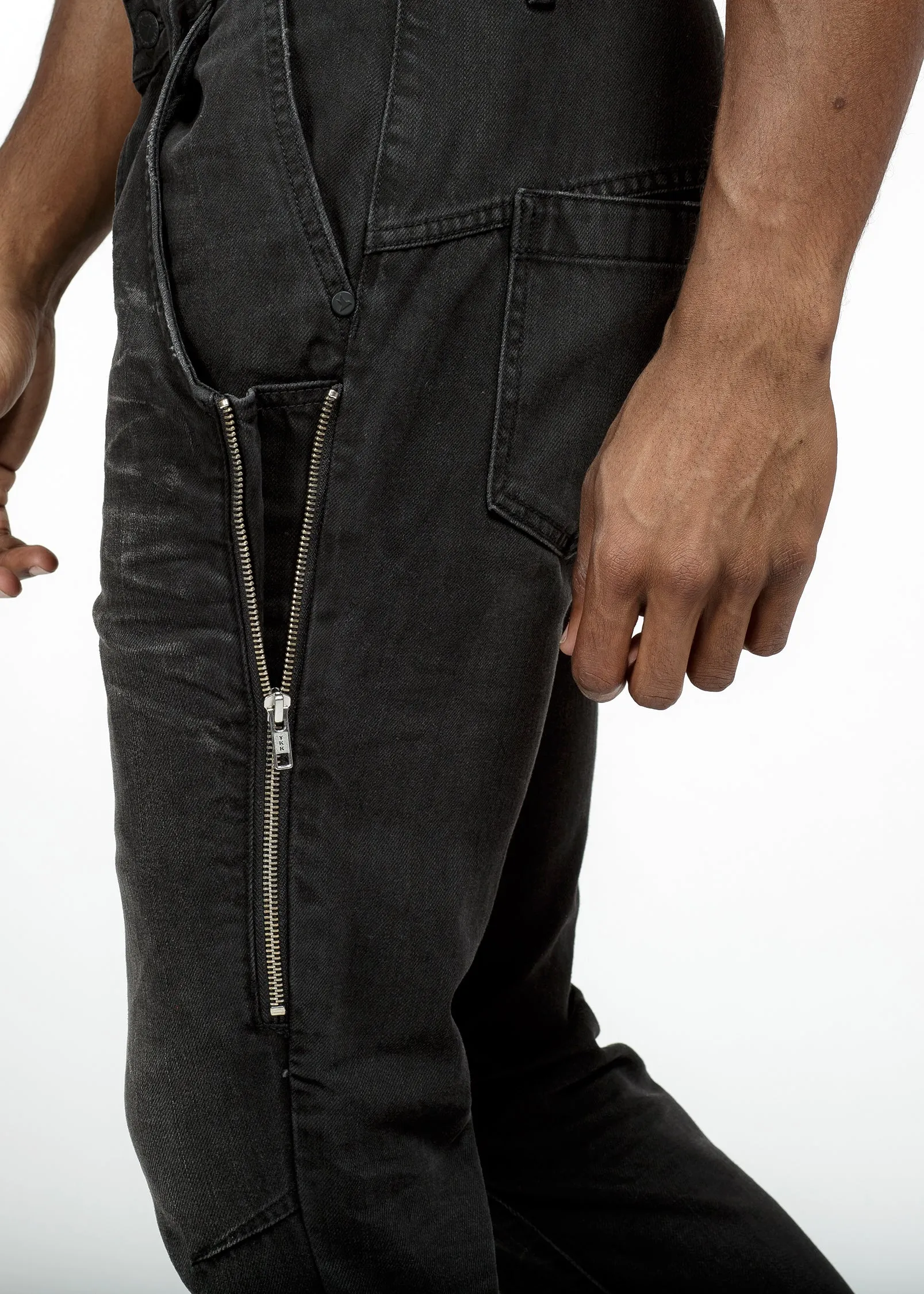 Konus Men's Double Entry Pocket Denim in Black