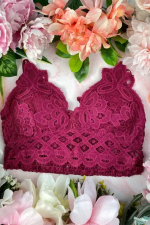 Lace Bralette (Berry)