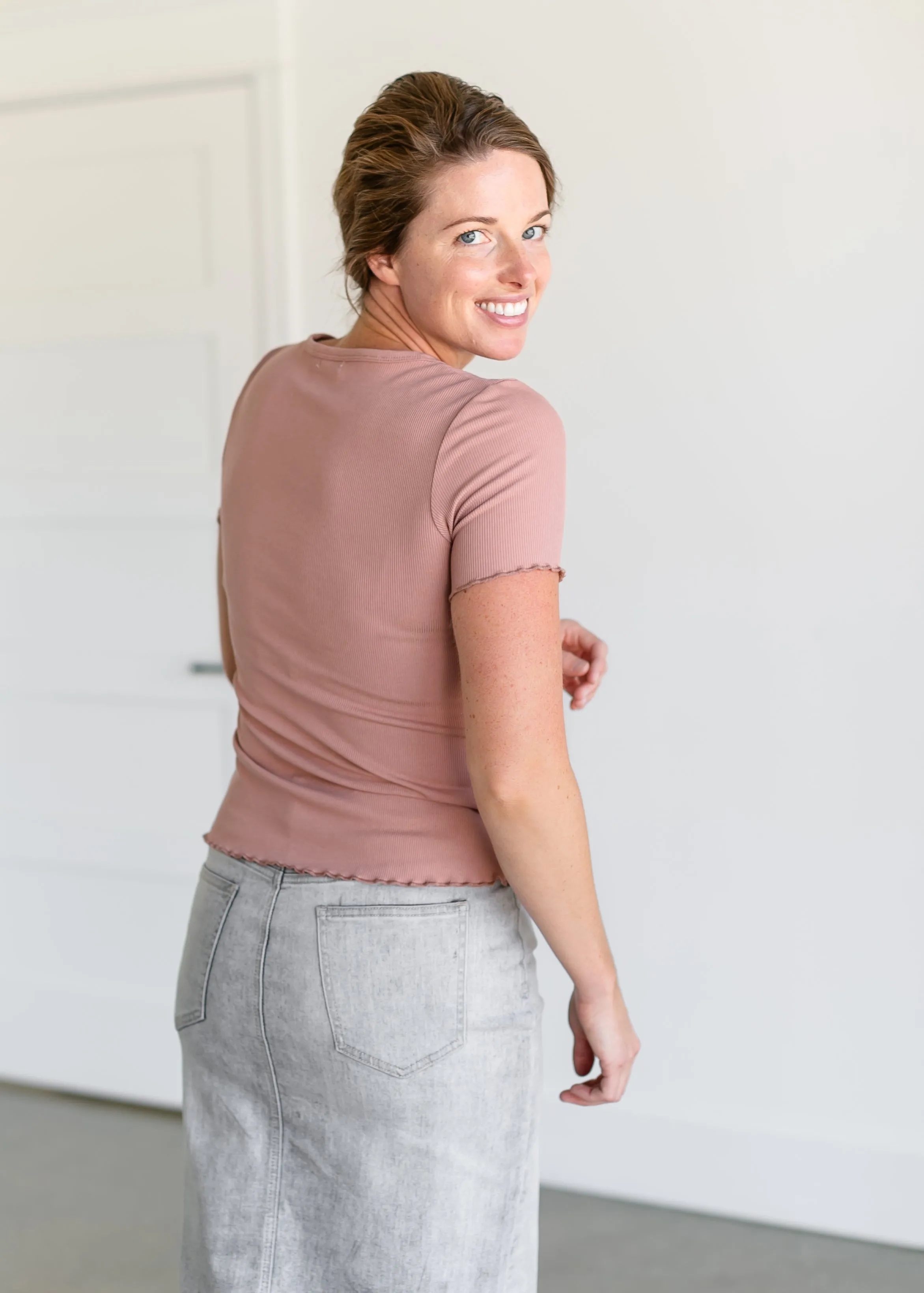 Larza Lettuce Hem Top - FINAL SALE