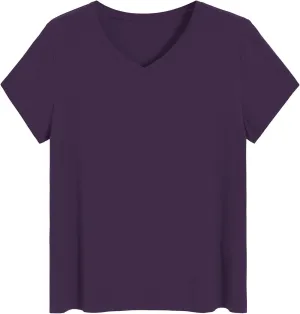 Latuza Women's Petite Tops Bamboo Viscose Pajama Sleep Shirt Petite Size