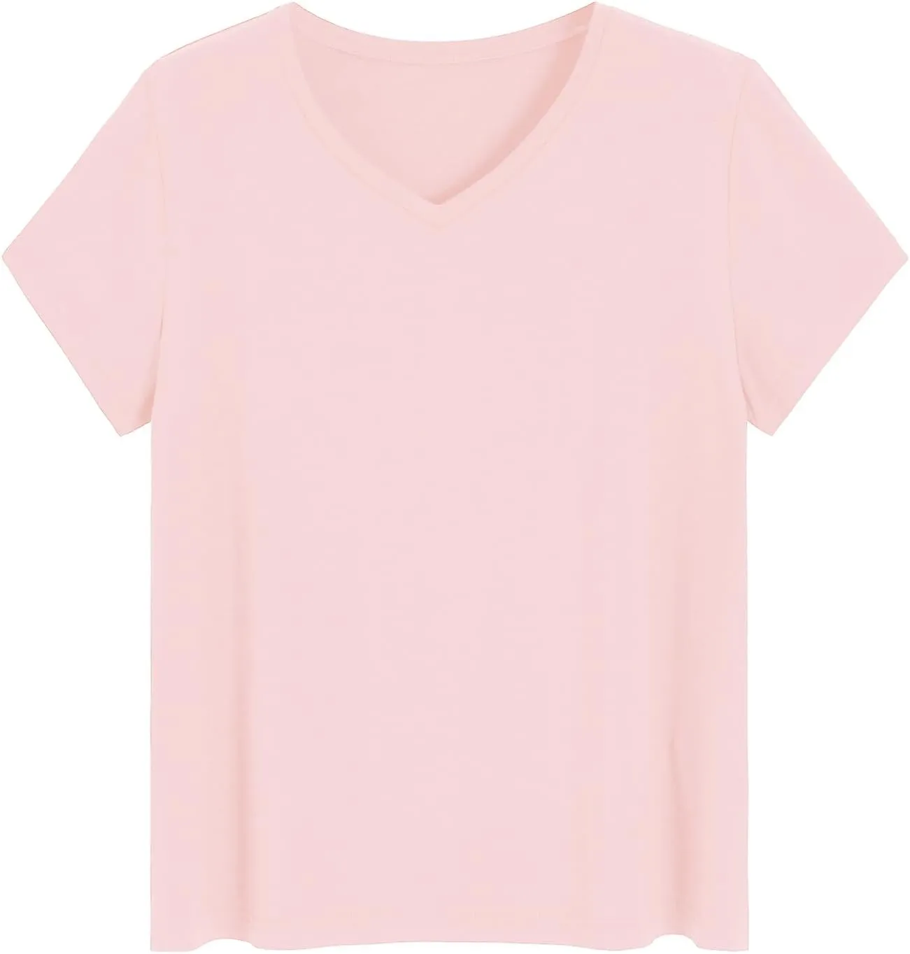 Latuza Women's Petite Tops Bamboo Viscose Pajama Sleep Shirt Petite Size