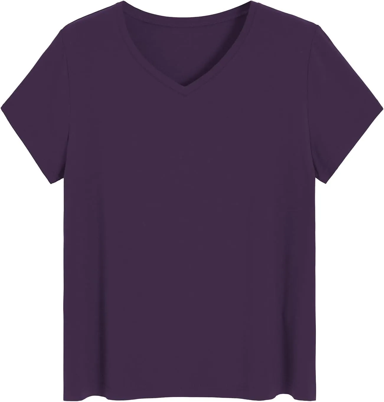Latuza Women's Petite Tops Bamboo Viscose Pajama Sleep Shirt Petite Size