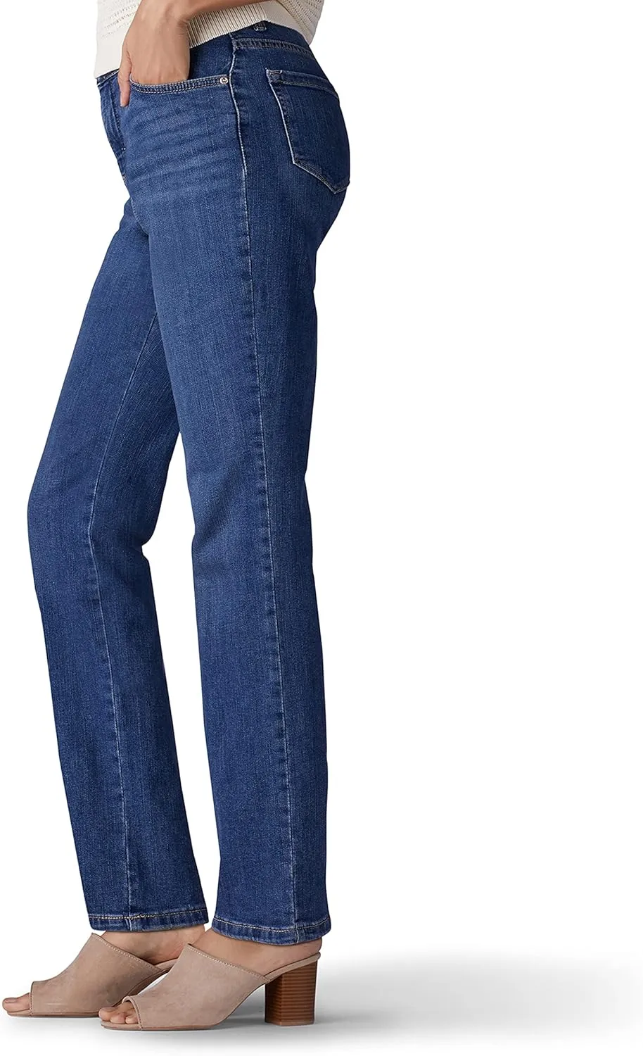 Lee Women's Instantly Slims Classic Relaxed Fit Monroe Straight Leg Jean