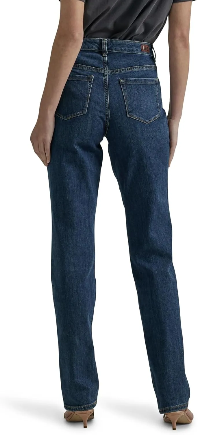 Lee Women's Petite Instantly Slims Classic Relaxed Fit Monroe Straight Leg Jean