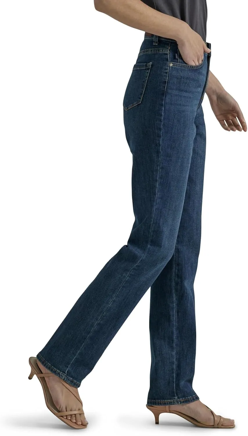 Lee Women's Petite Instantly Slims Classic Relaxed Fit Monroe Straight Leg Jean