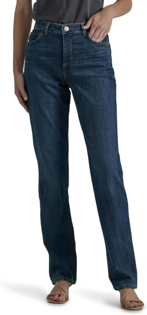 Lee Women's Petite Instantly Slims Classic Relaxed Fit Monroe Straight Leg Jean
