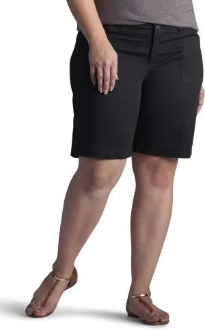 Lee Women's Plus Size Relaxed Fit Avey Knit Waist Cargo Bermuda Short