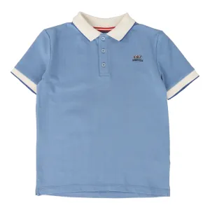 Lil Legs Light Blue Boys Short Sleeve Polo