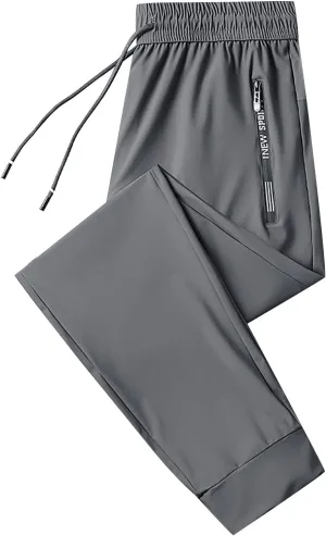 Litetao Mens Golf Pants Stretch Relaxed Fit Quick Drying Sweatpants Casual Stretch Drawstring Sports Pant with Pockets