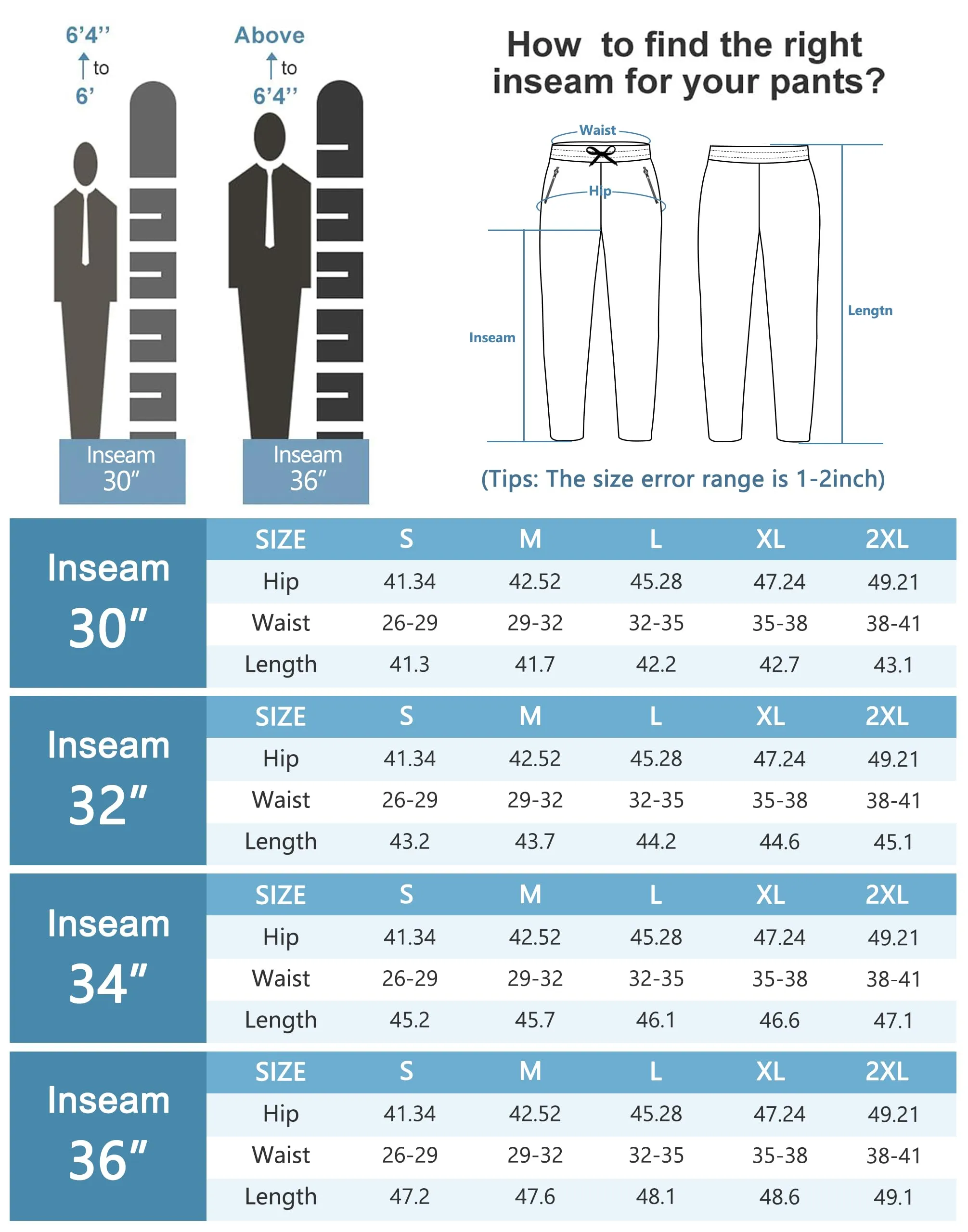 Long Joggers Pants Zipper Pockets Black