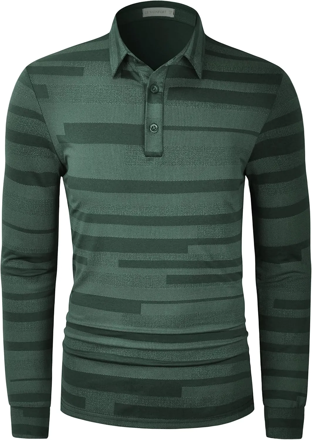 Long Sleeve Polo Shirts for Men Casual Dress Polo Tee Shirts Lightweight Quick Dry Collared Golf Shirt