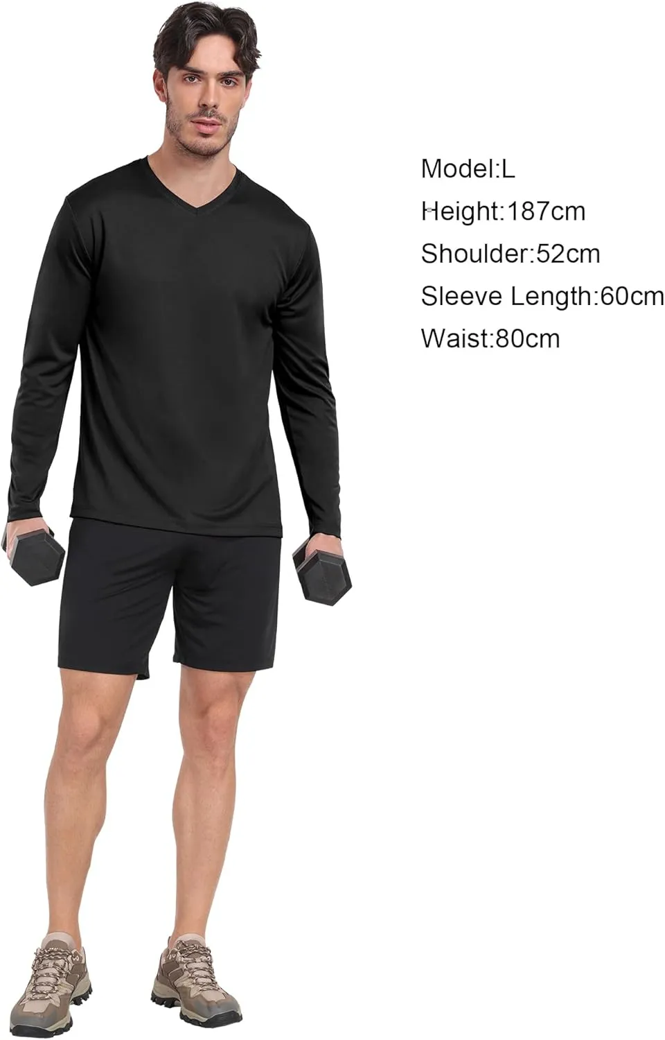 Long Sleeve Shirts for Men Moisture Wicking Mens Tee Shirts Workout Sun Protection T Shirt for Running