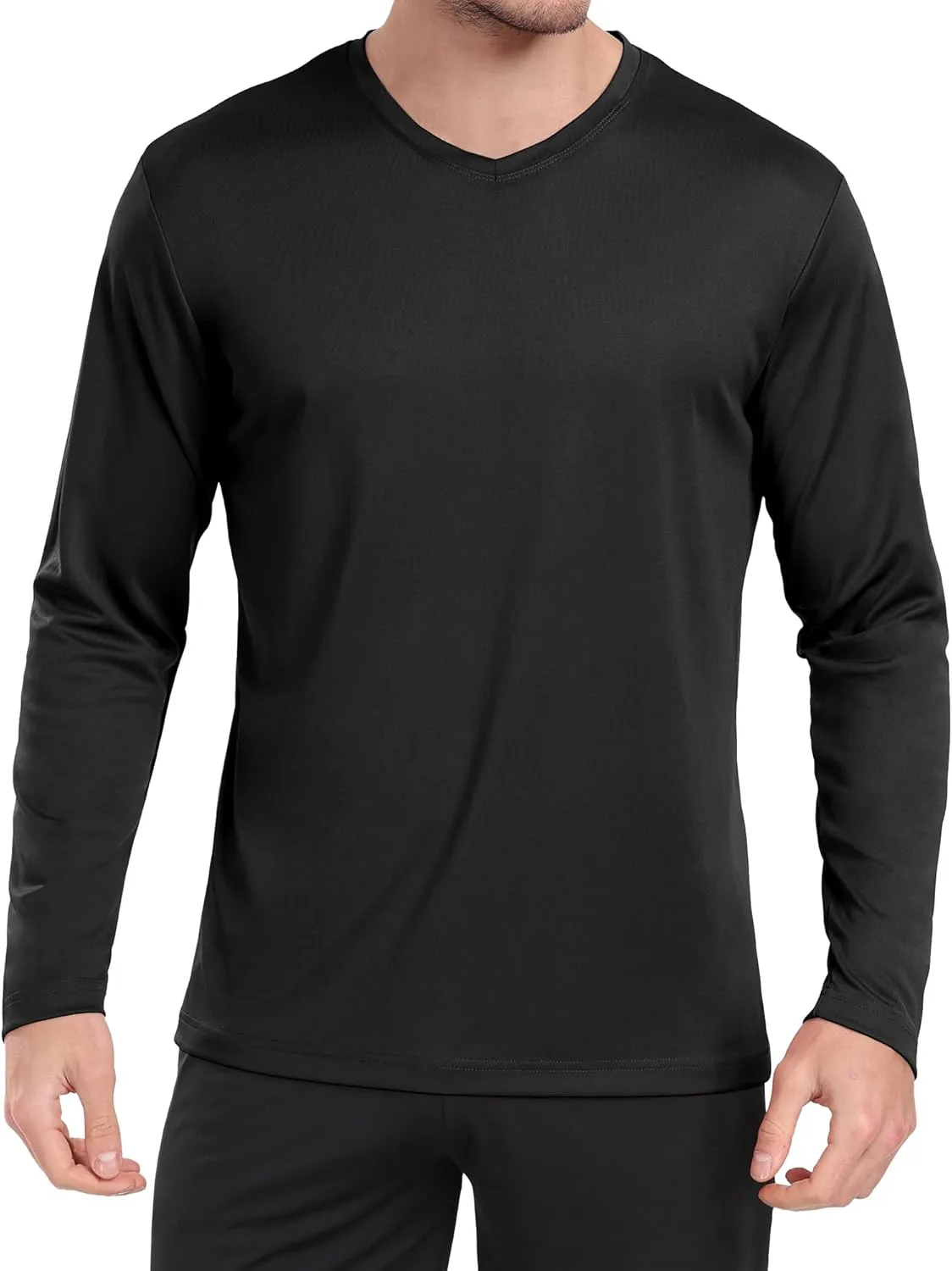 Long Sleeve Shirts for Men Moisture Wicking Mens Tee Shirts Workout Sun Protection T Shirt for Running