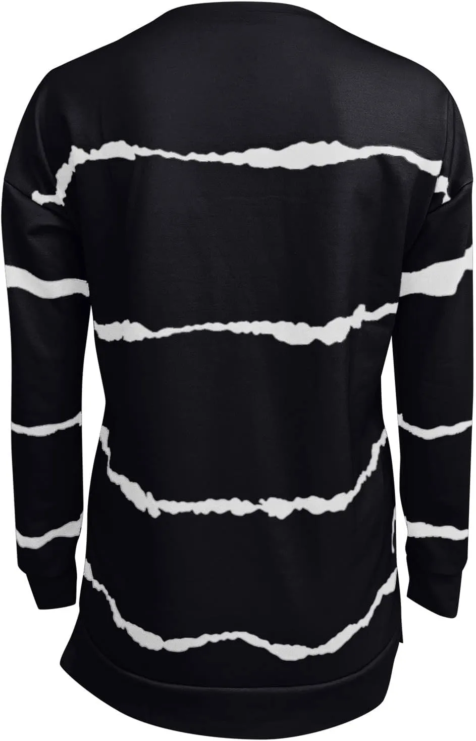 Long Sleeve Shirts for Womens, Women Casual Long Sleeve Crewneck Sweatshirt Striped Printed Loose Pullover Tops Shirts