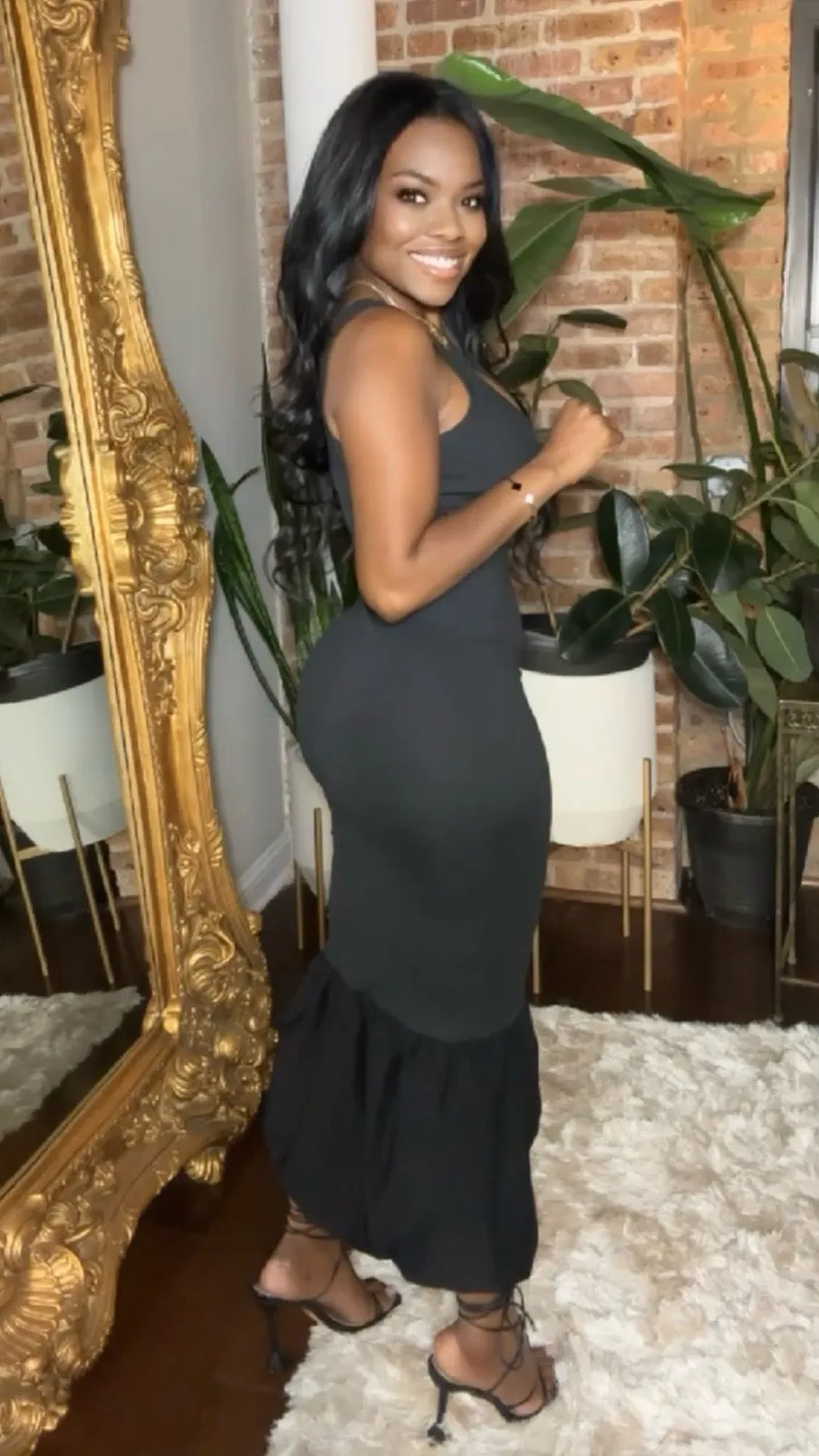 Lover Girl Bubble Dress - Black
