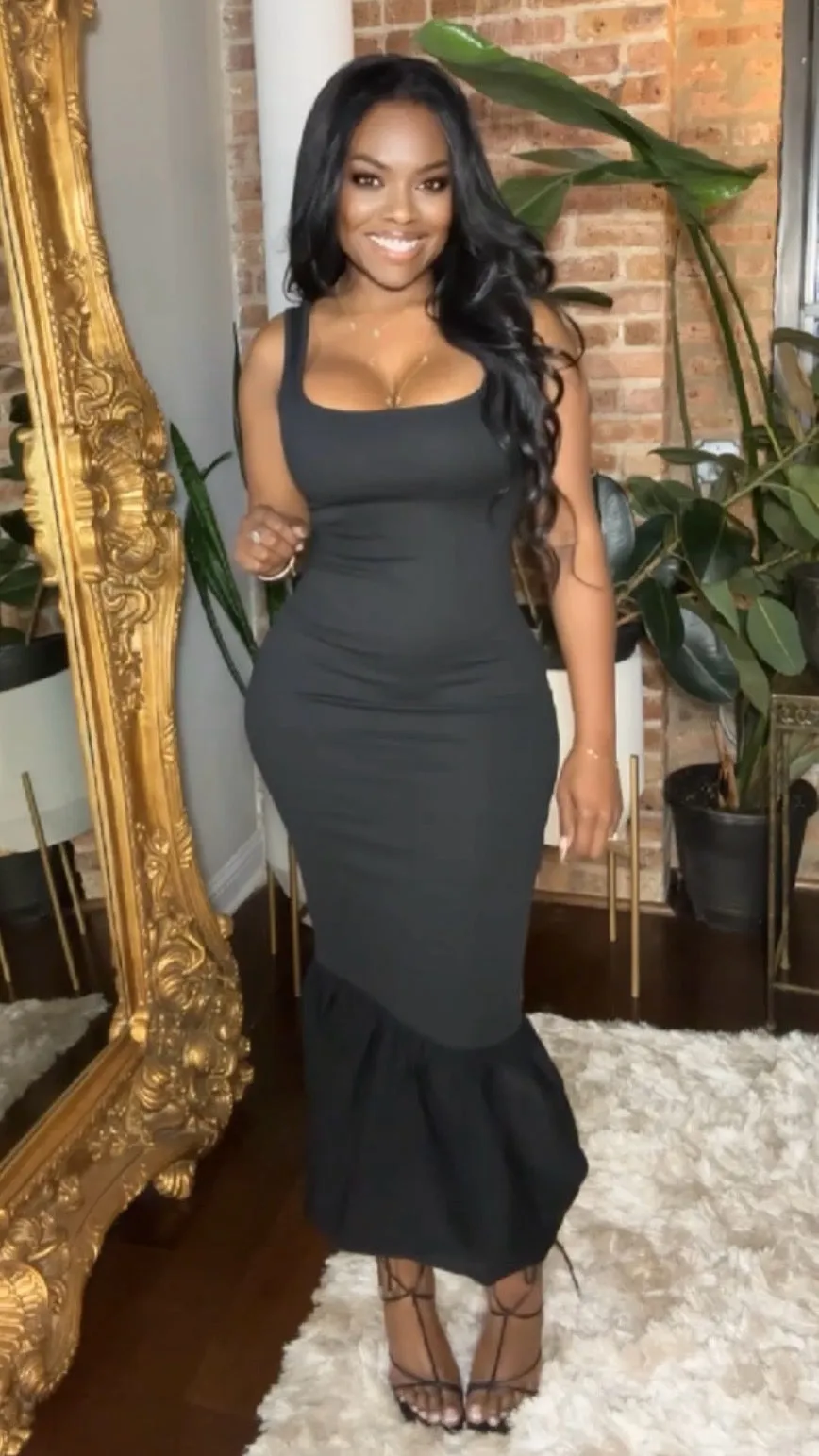 Lover Girl Bubble Dress - Black