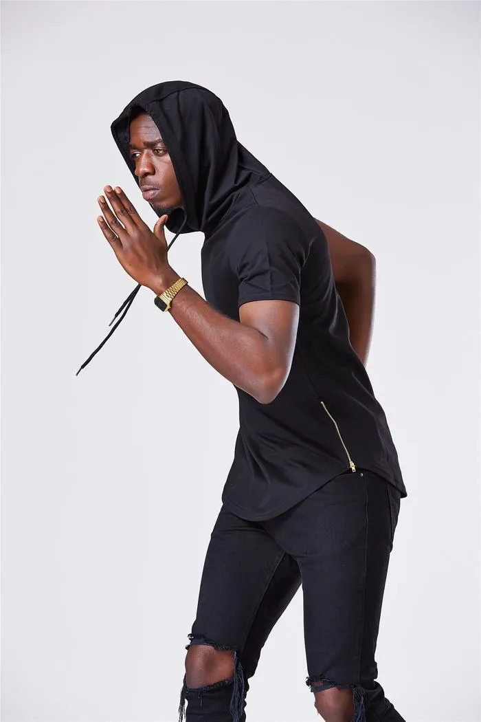 Luxury Hooded Long T-Shirt - 4 Colors
