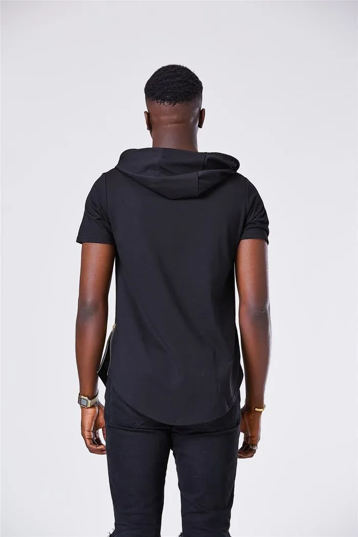 Luxury Hooded Long T-Shirt - 4 Colors