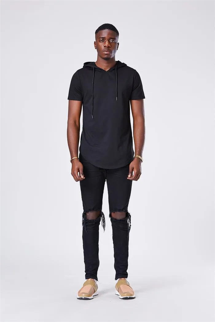 Luxury Hooded Long T-Shirt - 4 Colors
