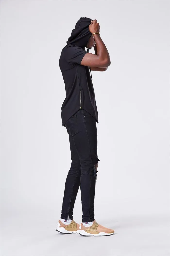 Luxury Hooded Long T-Shirt - 4 Colors