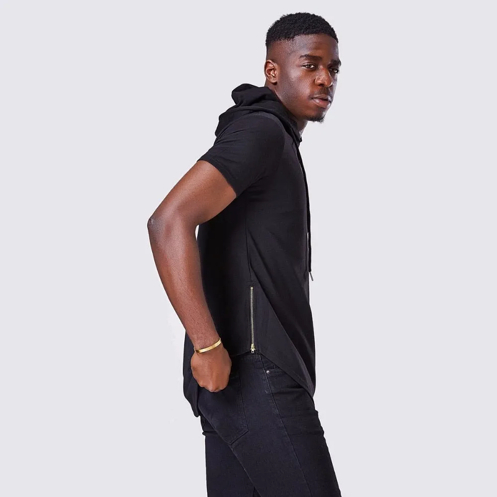Luxury Hooded Long T-Shirt - 4 Colors